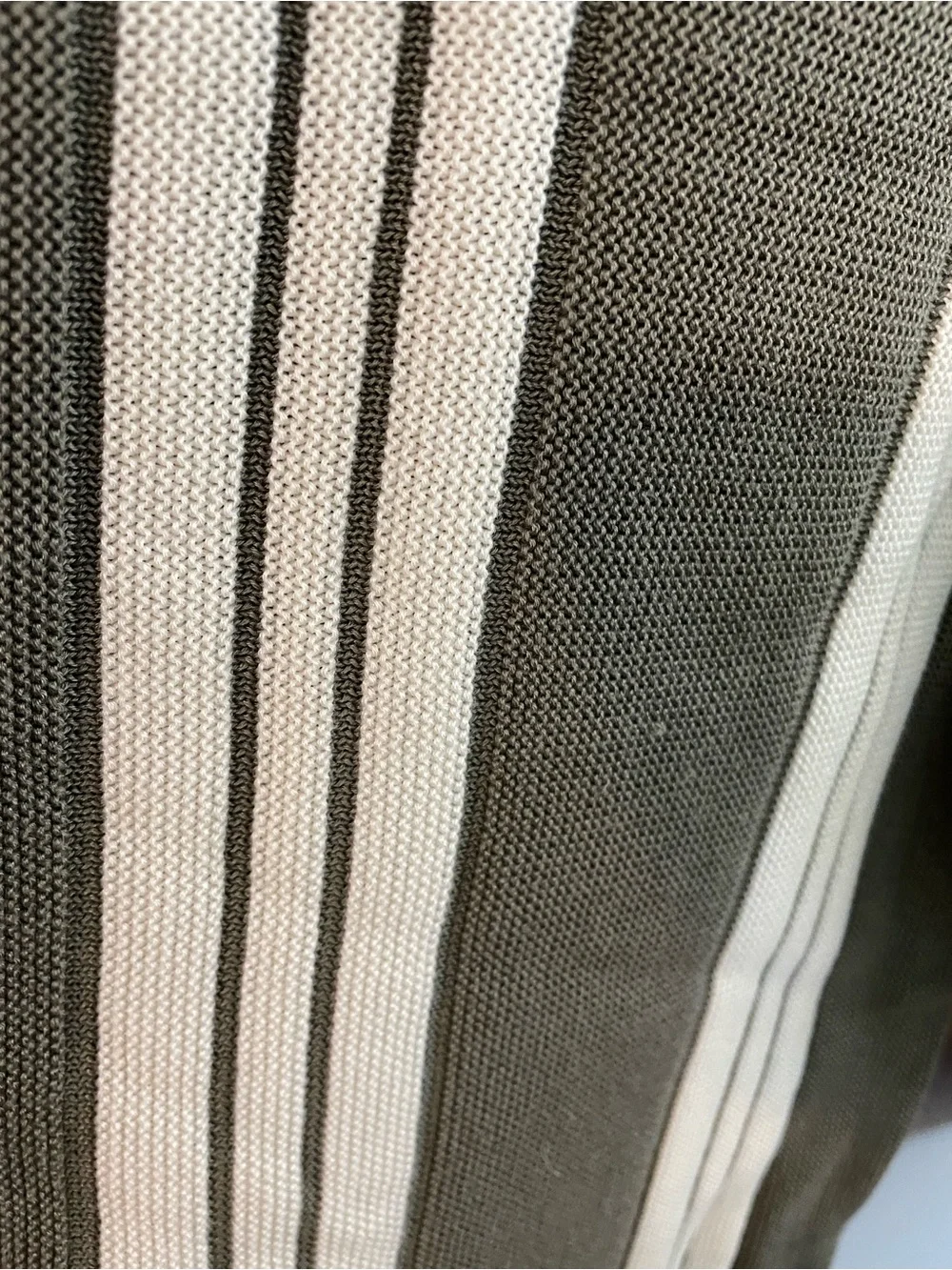 Banana Republic Olive Green Striped Button-Up Cardigan